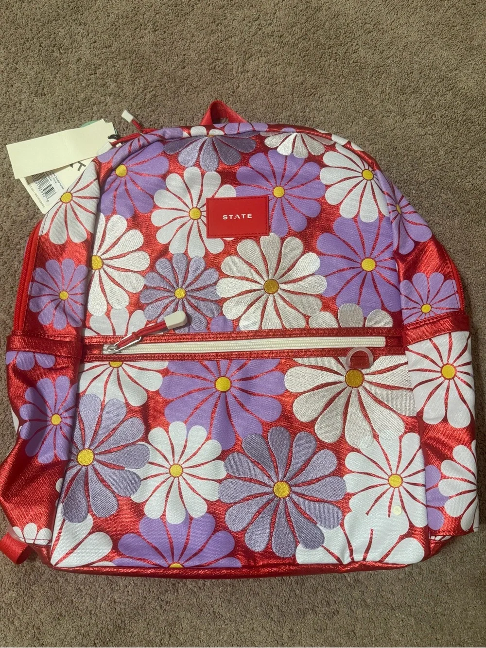 State Backpack - Kane Kids - Metallic Ruby Floral